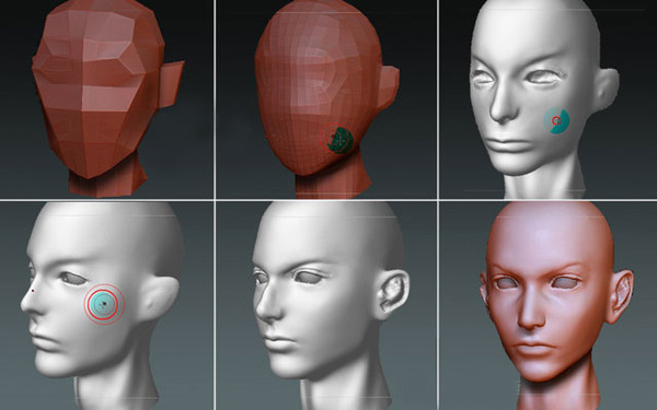 zbrush制作克劳德头部