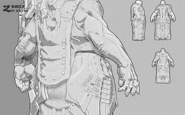 次世代装备Zbrush零件制作