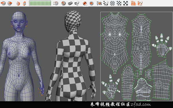 Unfold3d人体uv展开