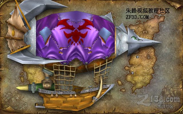 制作魔兽飞空艇(船板)