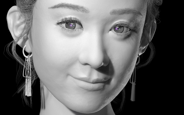 3d雕刻赵丽颖的轮廓大形