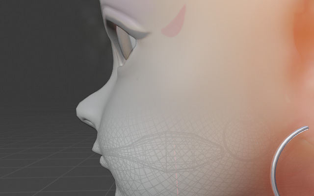 blender小女孩拓扑和口腔制作