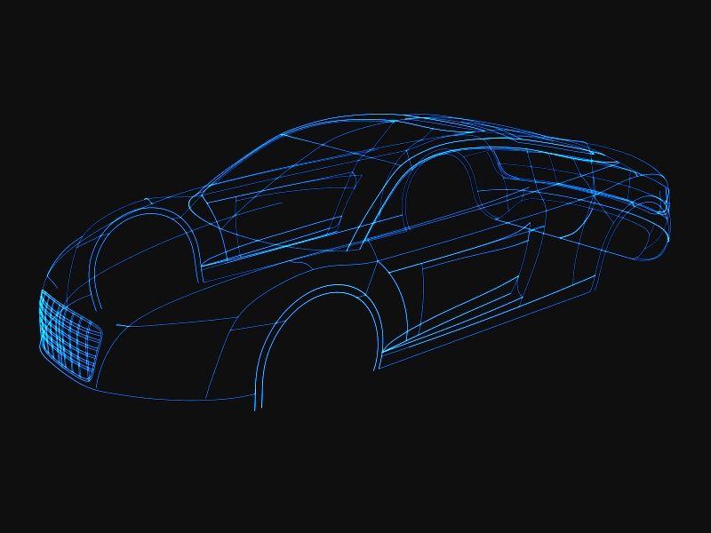 R8跑车尾部制作