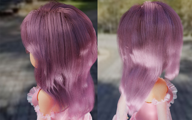blender制作梳理小女孩头发