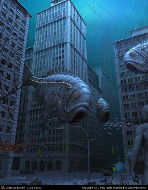 海洋生物在城市