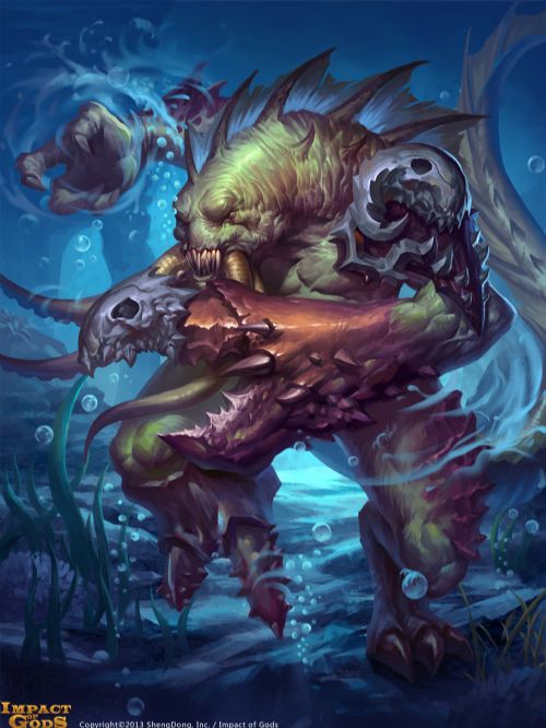 深海巨钳绘画作品