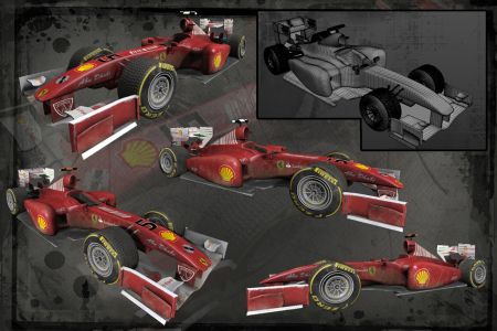3Dmax制作的F1赛车