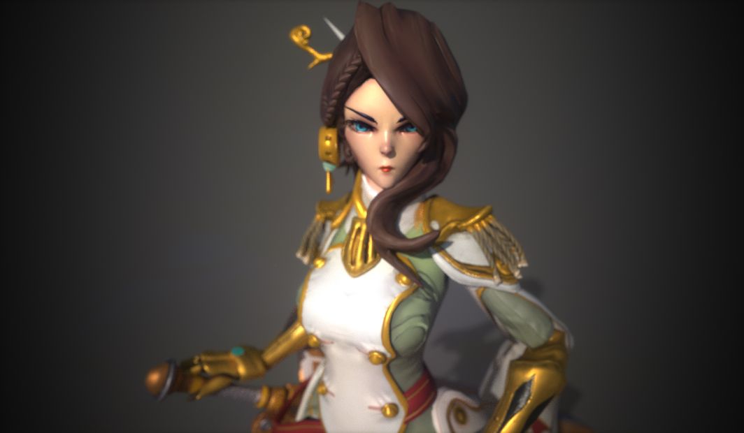 半Q韩版女剑士