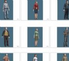 3d人物角色模型 3dmax人体模特模型骨骼动画动态设计素材源文件  104P