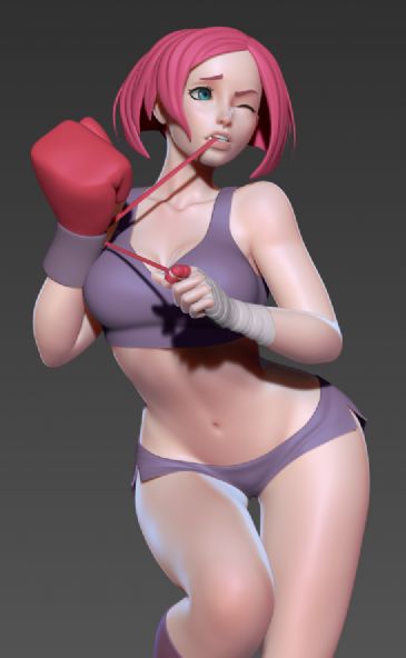 拳击女郎zbrush