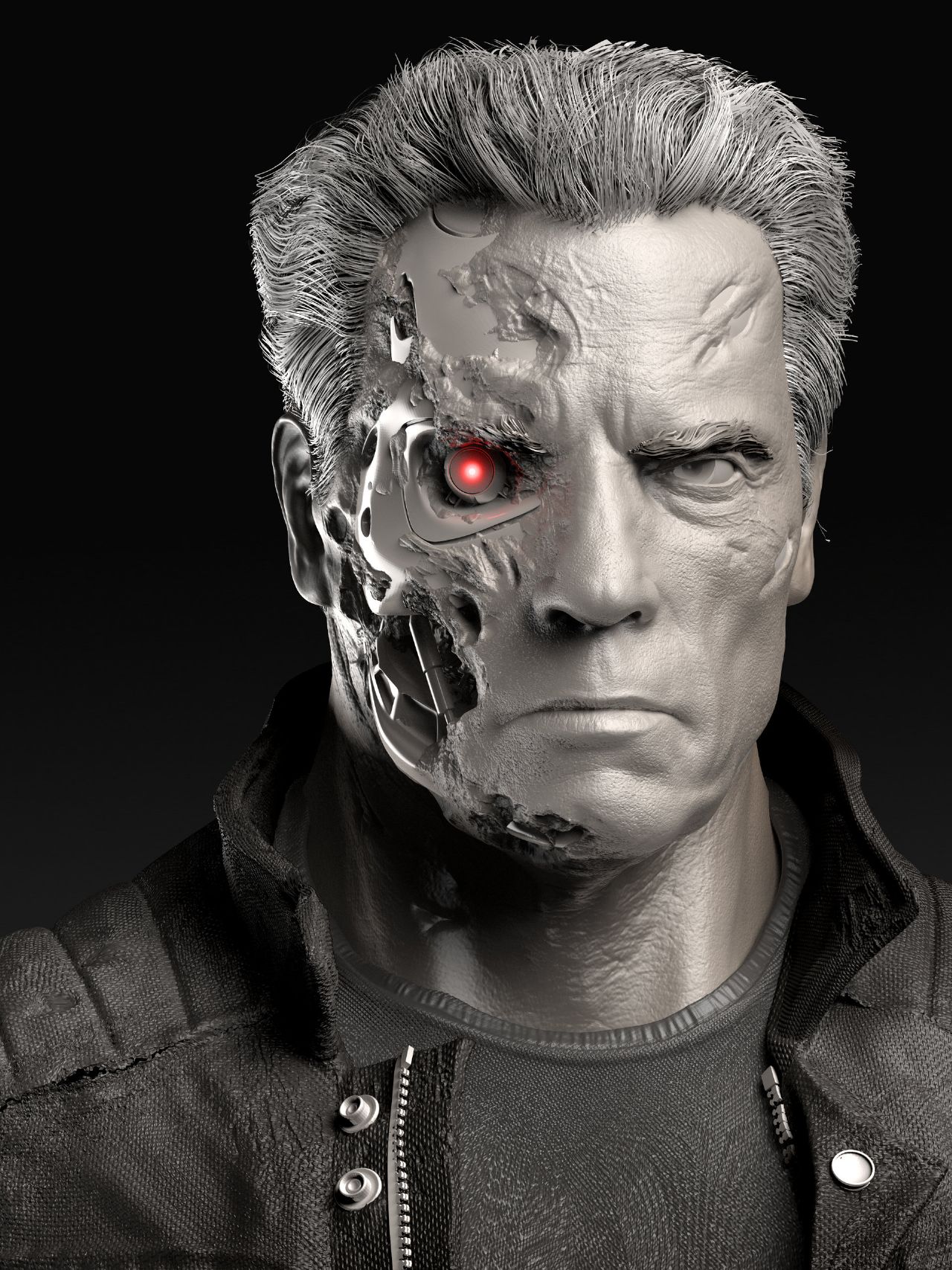zbrush再现终结者