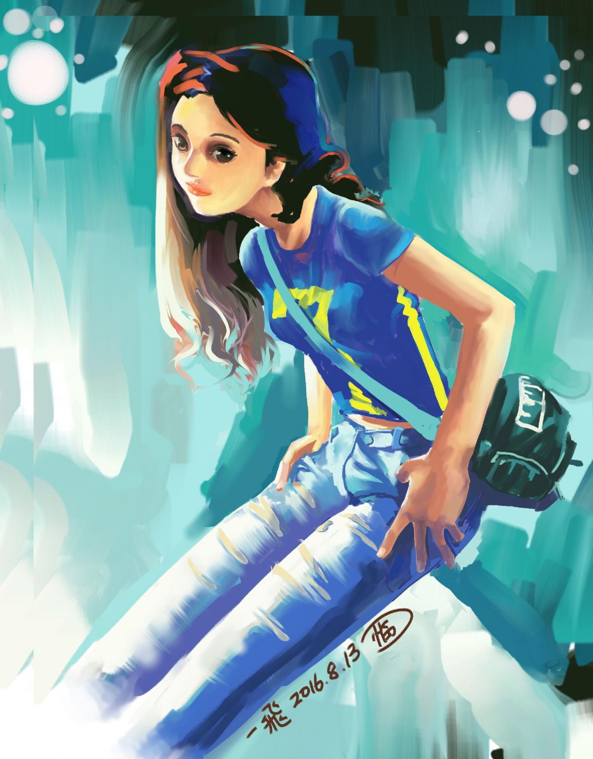 本杰明作品《阳光女孩》 （临摹并学习）