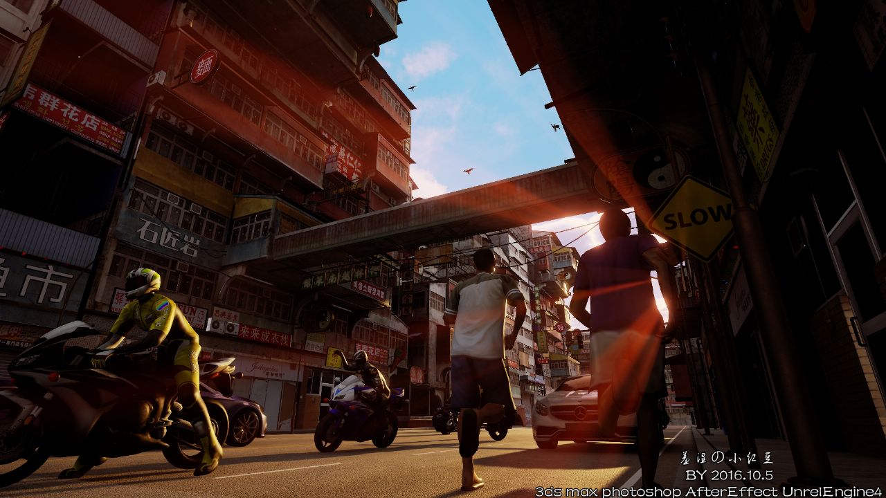 UnrealEngine4静帧：街道（致敬Square Enix的游戏SleepDog）