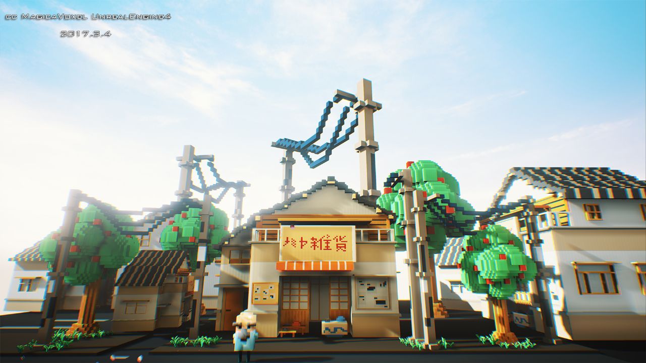 体素风格MagicaVoxel&UE4仿解忧杂货店pv