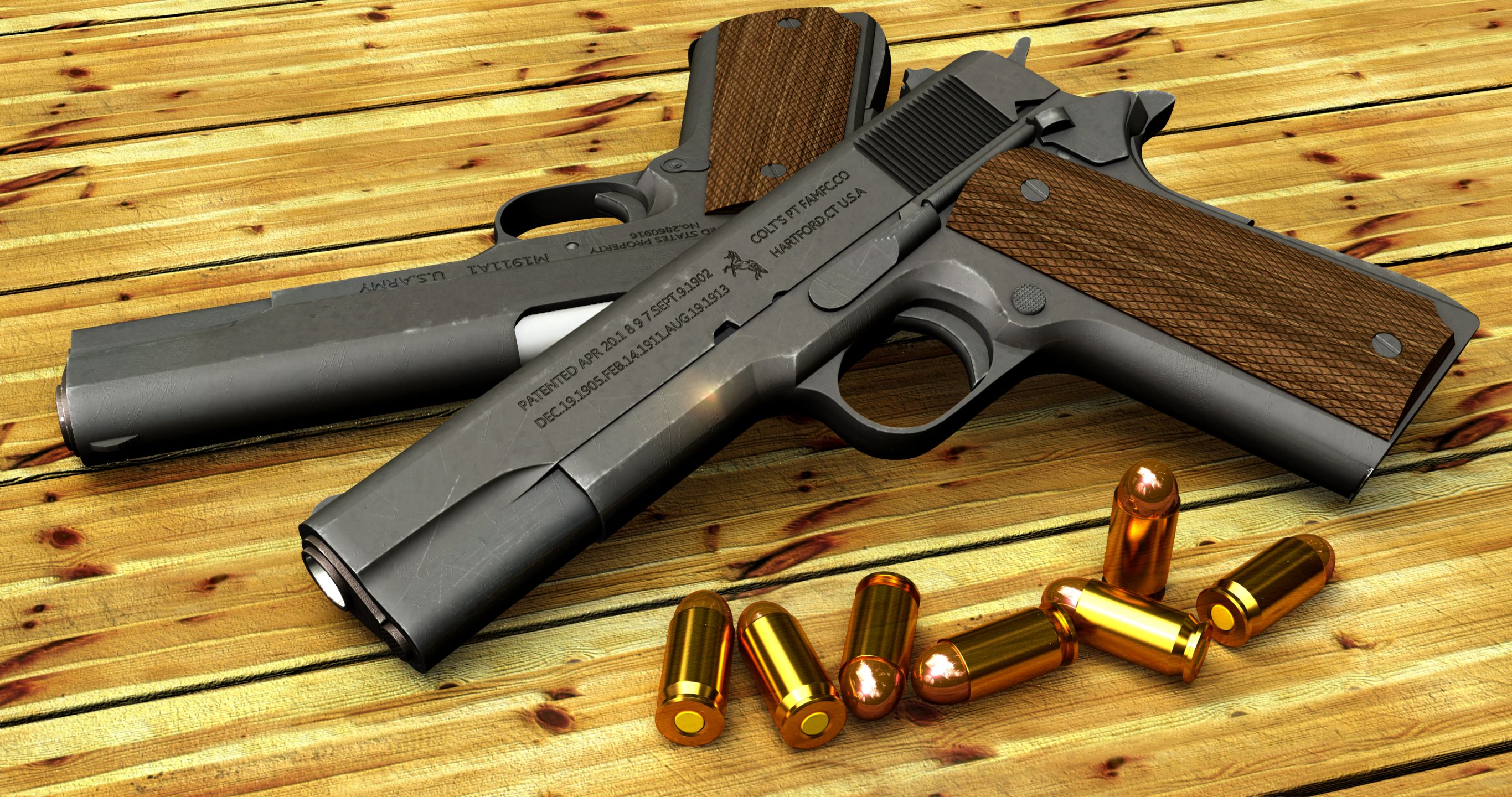 二战武器 美国 M1911A1 11.43mm手枪