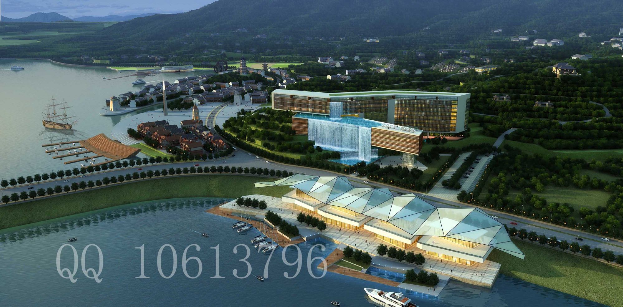来两张个人觉得很大工程的室外效果图，呵呵