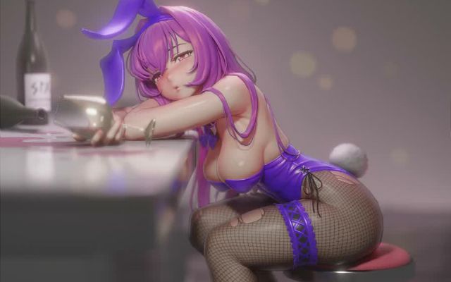 脸红心跳兔女郎blender模型Scathach