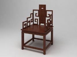 高精度明清家具建模--靠背椅