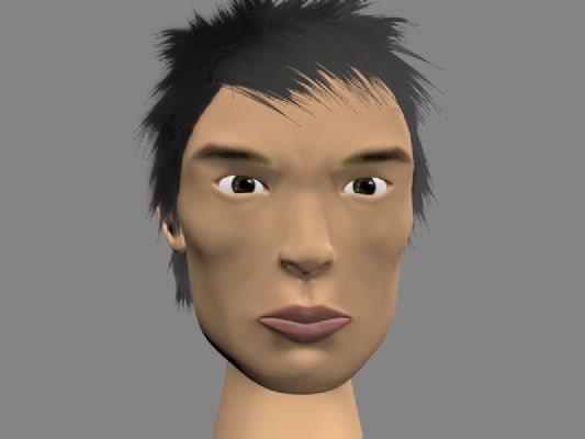 3D人物头部练习  林丹
