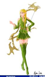 精灵弓箭手原画