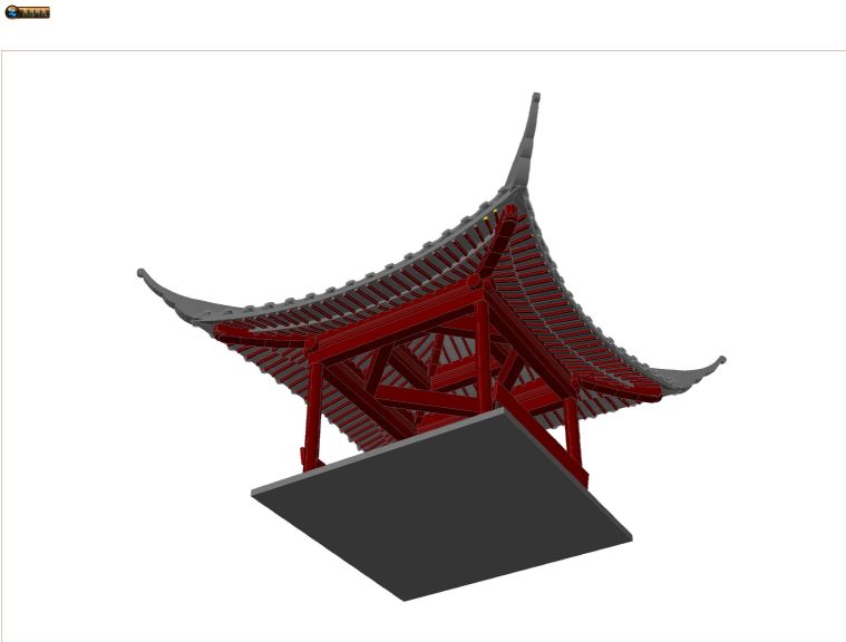 3D Cad 古建凉亭