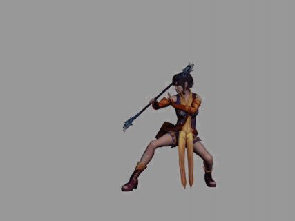 游戏女性动作三连击