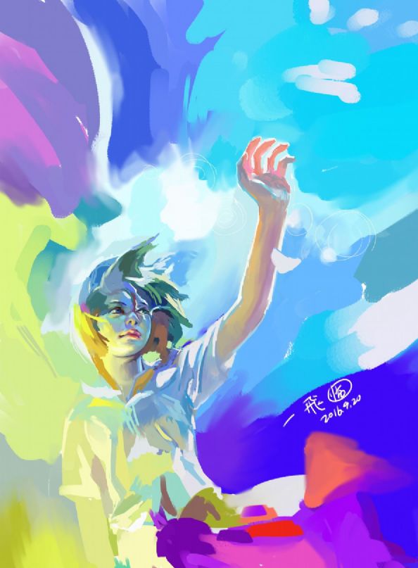 抬头朝天空（临摹）