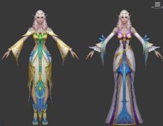精品女角色3d模型下载