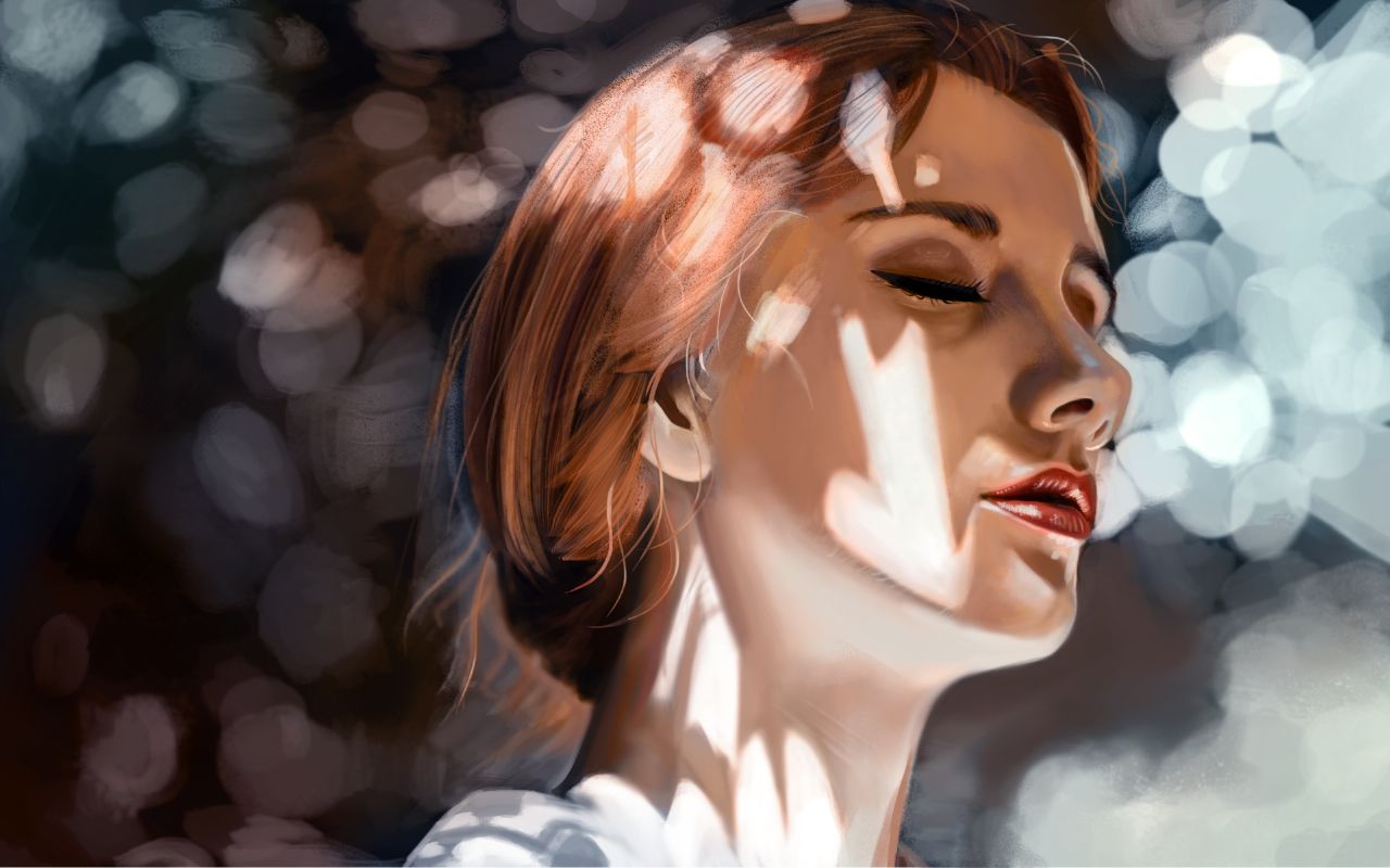 阳光下的女人