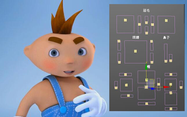 z宝跳下招手对口型动画制作