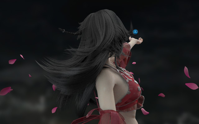 maya xgen完成女神头发并梳辫