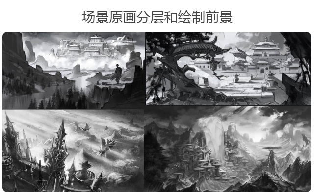 场景原画分层和绘制前景