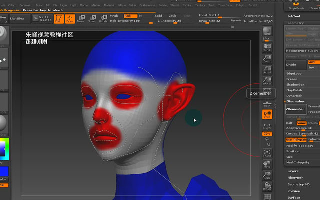 zbrush教程_细节雕刻