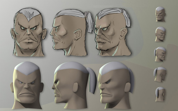 3dmax简单人头制作