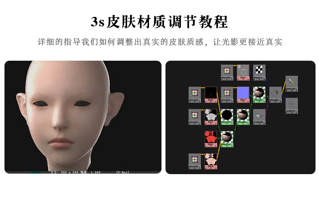 maya版vray 3s皮肤材质调节教程