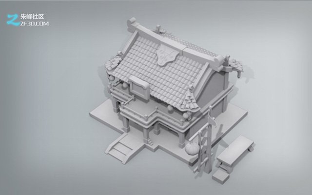 maya房子模型完成