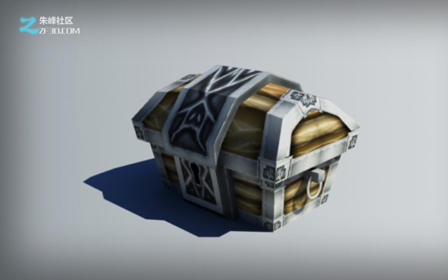 maya制作魔兽世界宝箱材质绘制完成