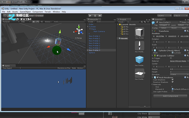 unity3d驱动prefab预制的应用