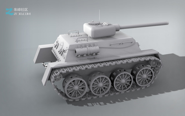 maya制作坦克模型完成