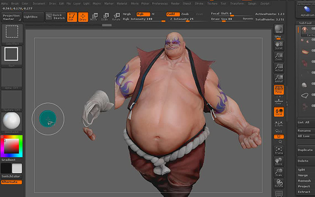 zbrush4R6教程_分组|uv|法线贴图|位移贴图