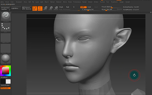 zbrush制作耳朵教程