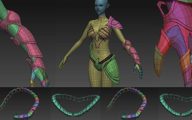 zbrush4r6模型分组归类教程