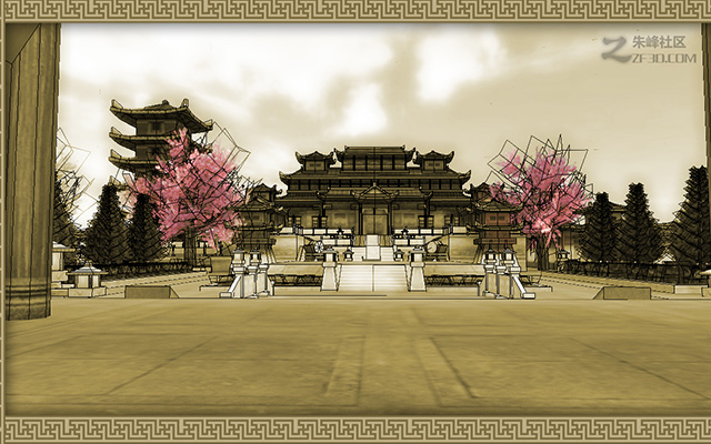 古代游戏场景建模部分完成