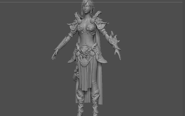ZBrush肩部盔甲配饰雕刻