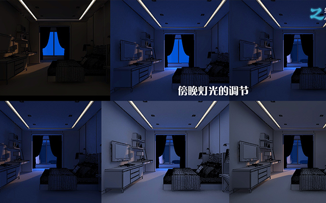 VRAY傍晚灯光的打光方法