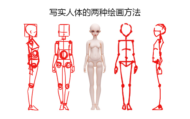 写实人体的两种绘画方法