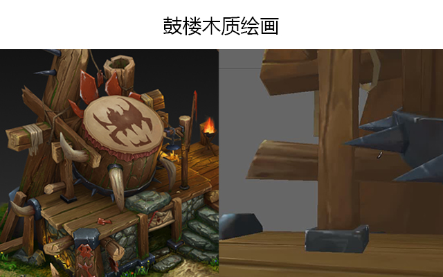 鼓楼木质绘画