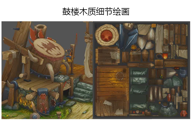 鼓楼木质细节绘画