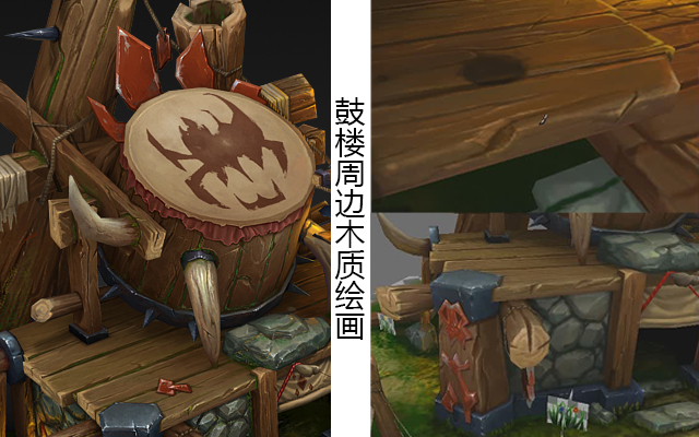鼓楼周边木质绘画