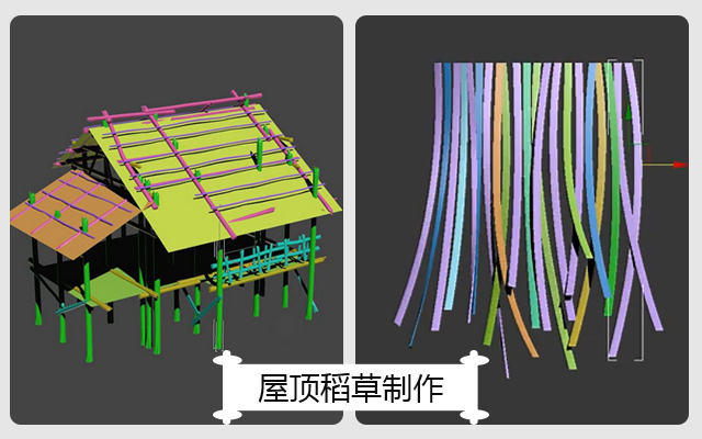 屋顶稻草制作